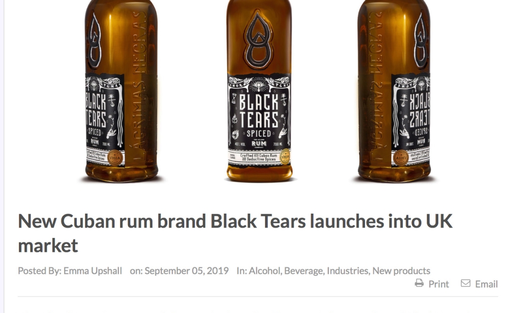 New Cuban Rum Brand Black Tears launches into UK market – FoodBev Media